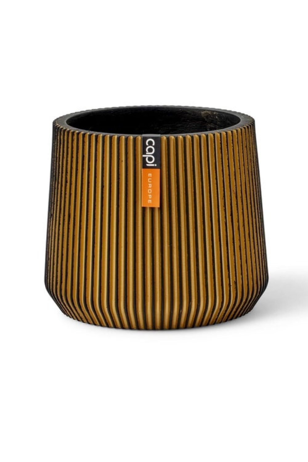 Pot de fleur Capi Groove Sandbag 16x14 Noir/Or