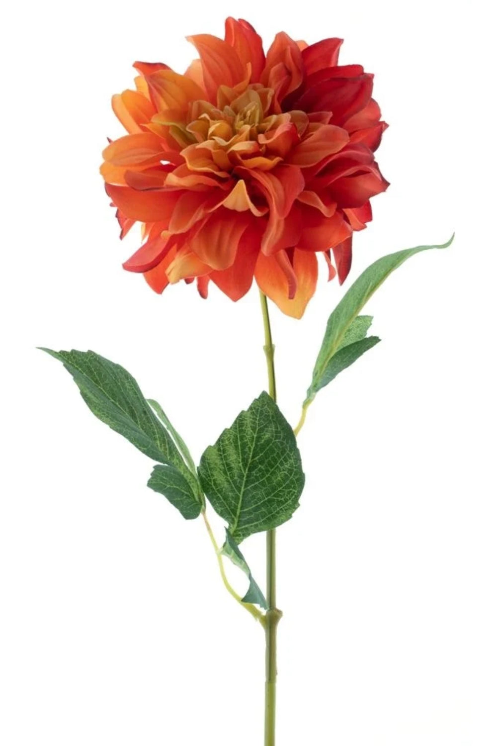 Dahlia Fleur Artificielle 64cm Orange