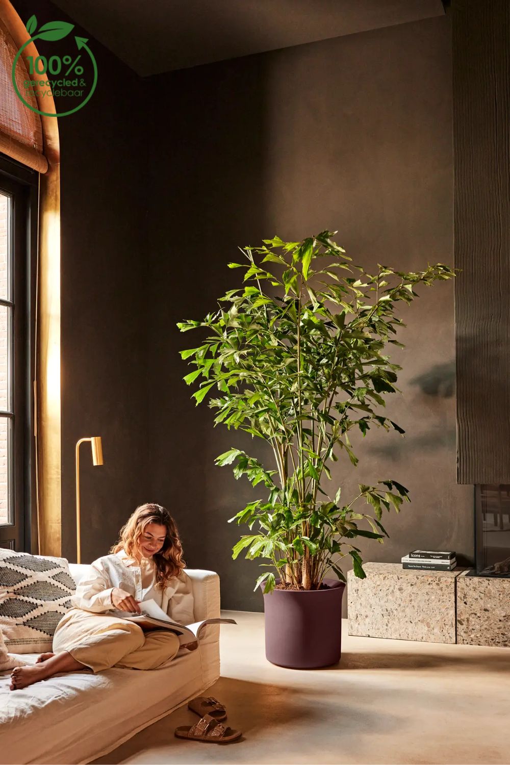 Pot de fleur Elho June Tulip 47 cm Prune Vintage