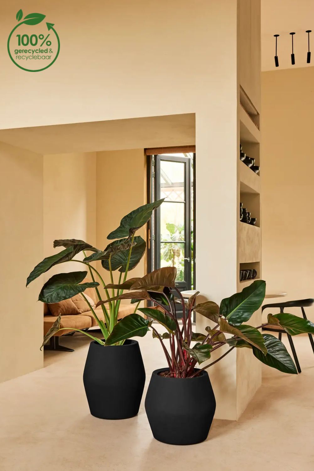 Pot de fleur Elho June Split Low 42 cm Noir