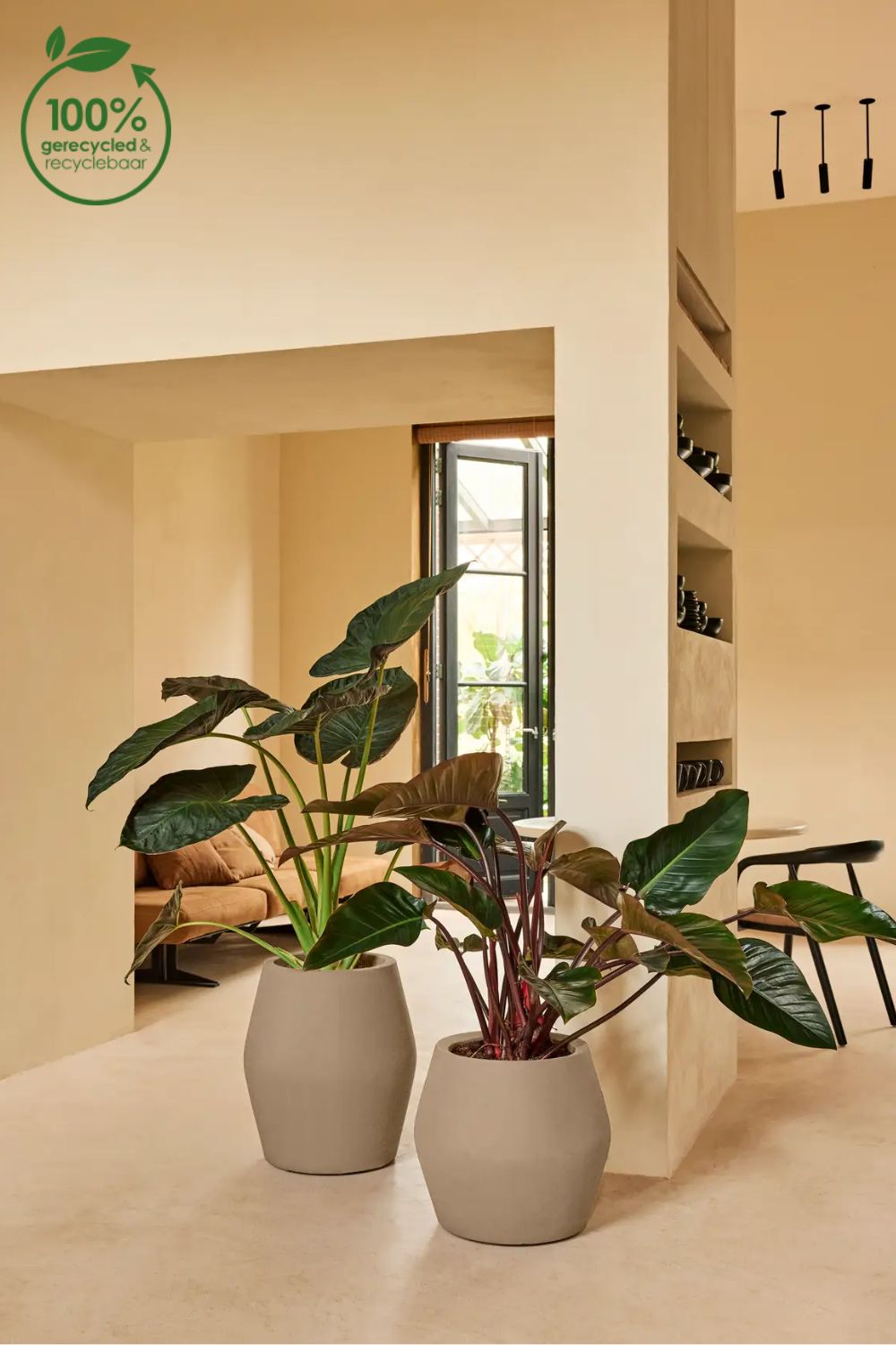 Pot de fleur Elho June Split Low 42 cm Balanced Beige