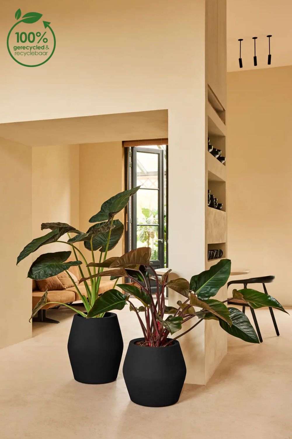 Pot de fleur Elho June Split High 53 cm Noir