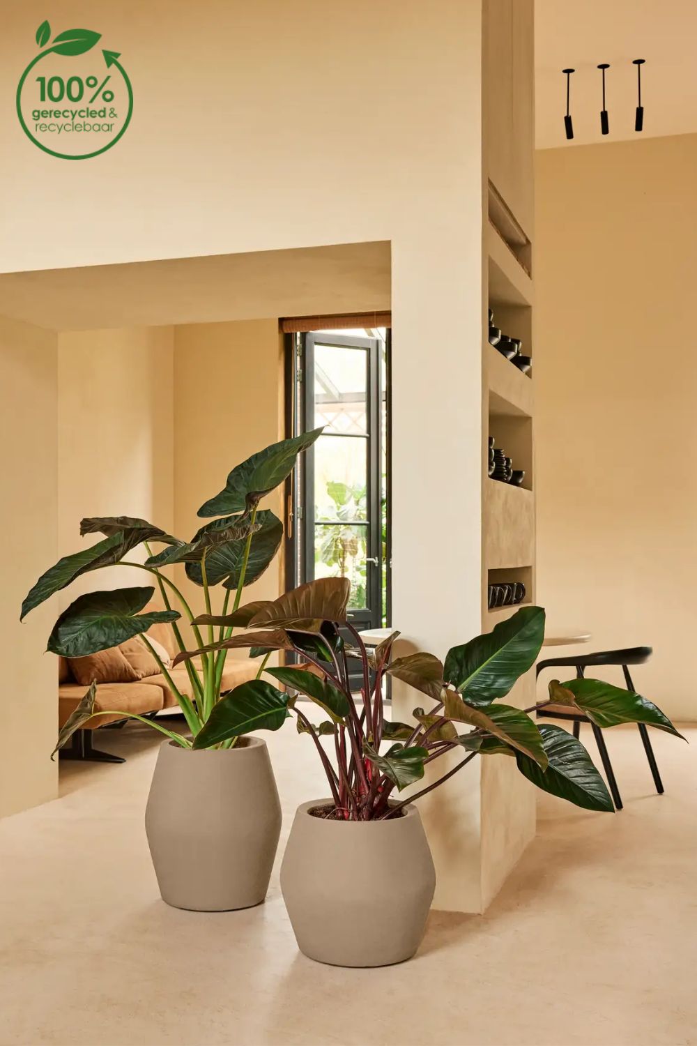 Pot de fleur Elho June Split Haut 53 cm Beige Équilibré