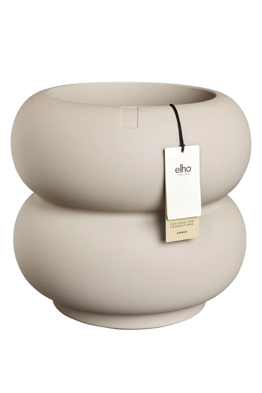 Pot de fleur Elho Amber Roll Low 40cm Beige Équilibré