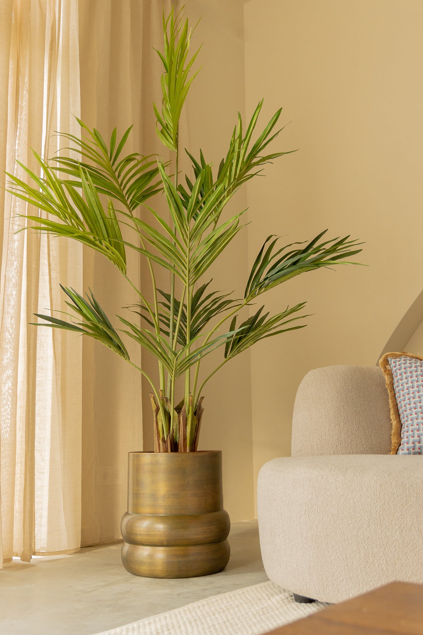 Photo d'ambiance du Pot de fleur Sempre Doré Vintage 40x40 cm