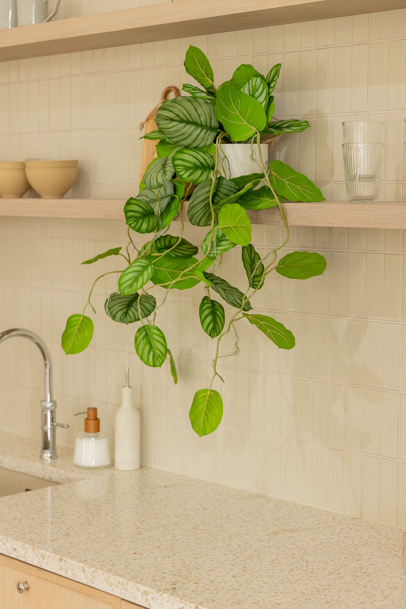 Calathea Artificielle Suspendue 95cm