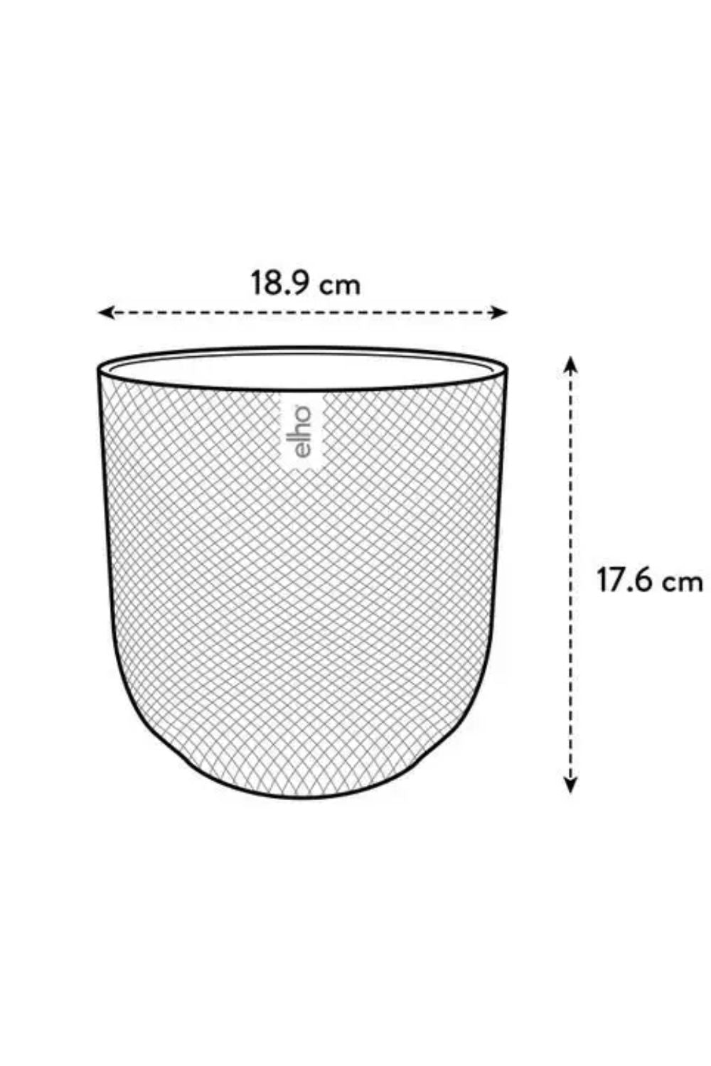 Dimensions du Pot de fleur Elho Jazz rond 19 cm Blanc Soyeux