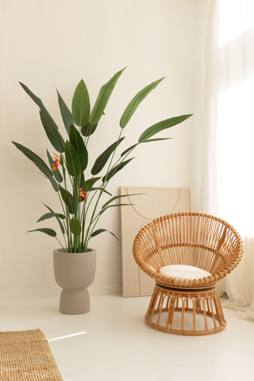 Strelitzia artificielle avec fleur 180 cm