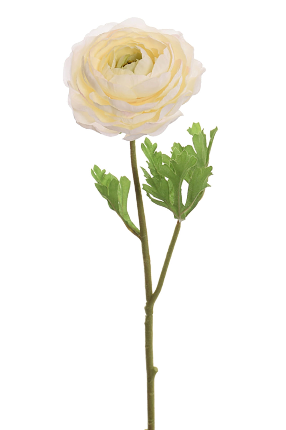 Renoncule fleur artificielle 56cm Crème Blanc