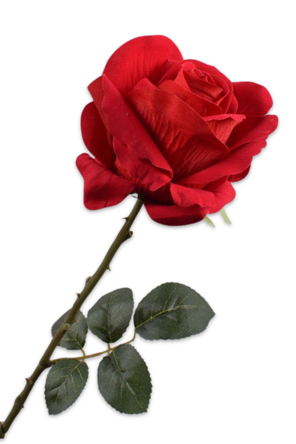 Rose Fleur Artificielle 64cm Rouge