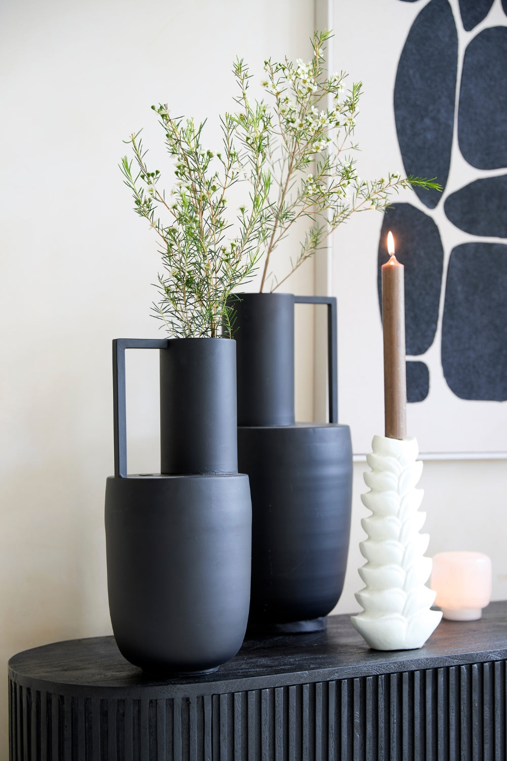 Photo d'ambiance Vase Certalo 43x18cm Noir