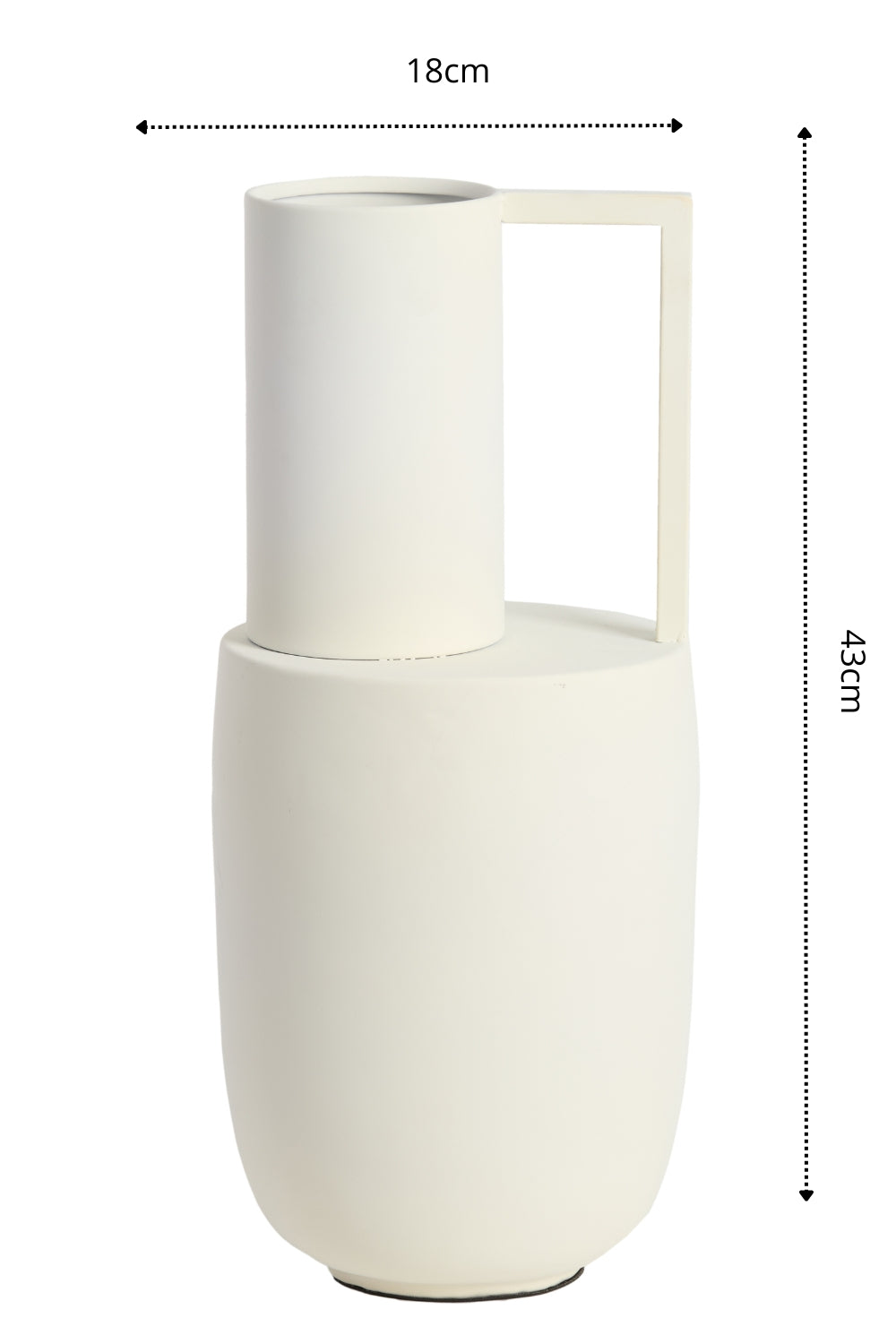 Dimensions du Vase Certalo 43x18cm Crème