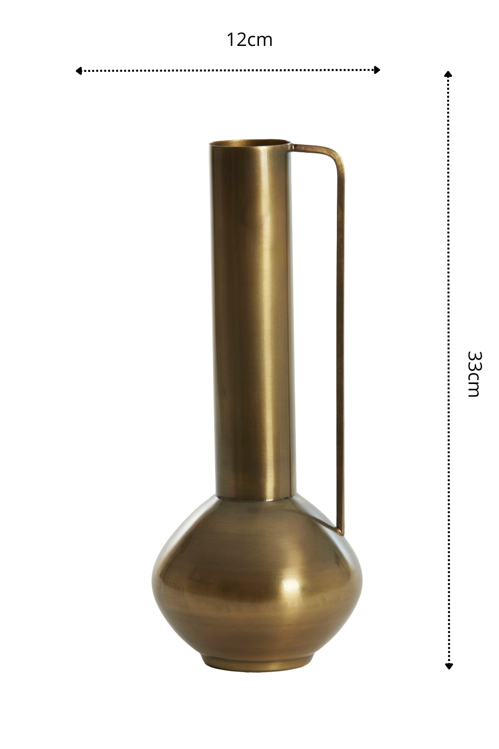 Dimensions du Vase Panzano 33x12cm Bronze