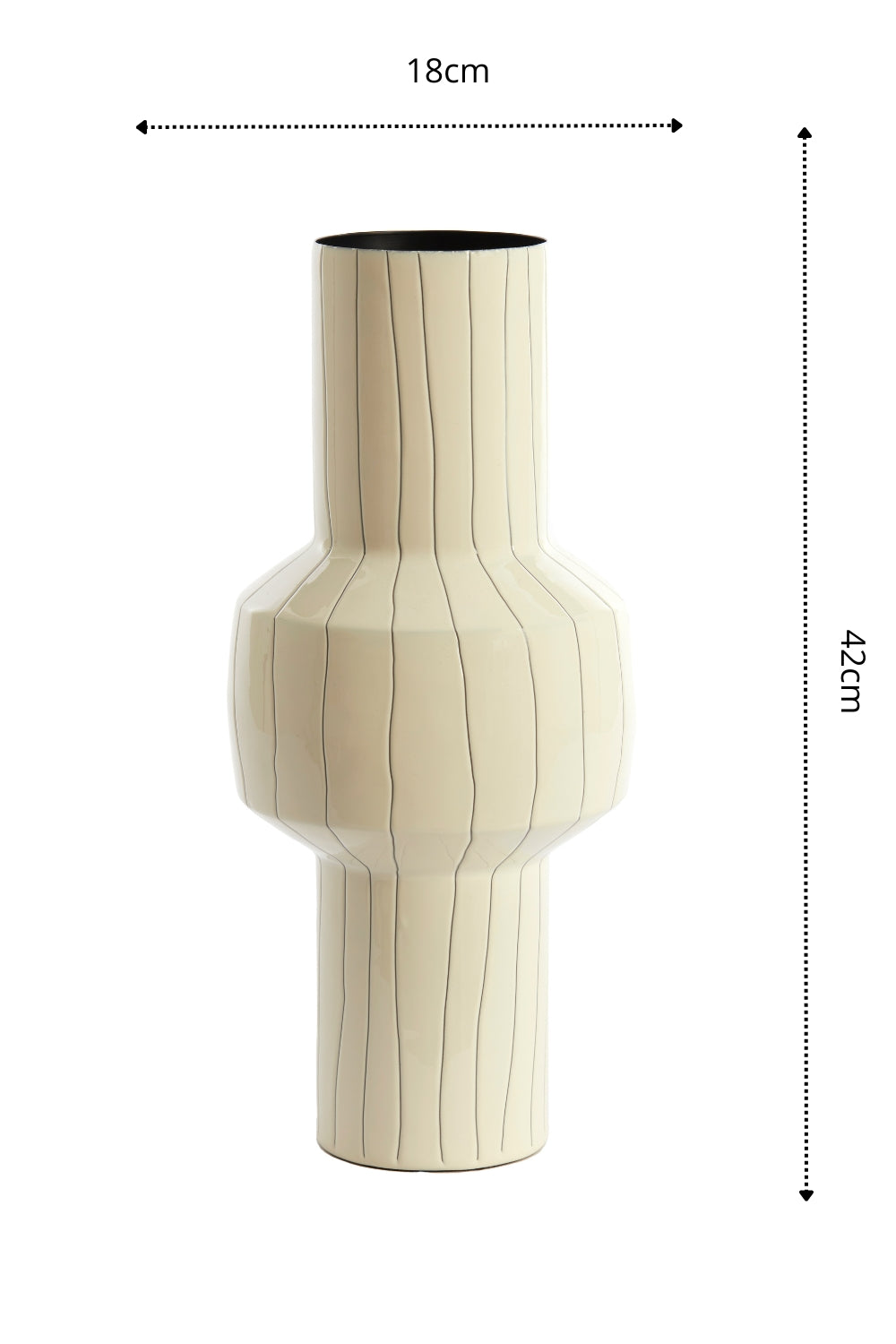 Dimensions du Vase Senuma 42x18cm Blanc