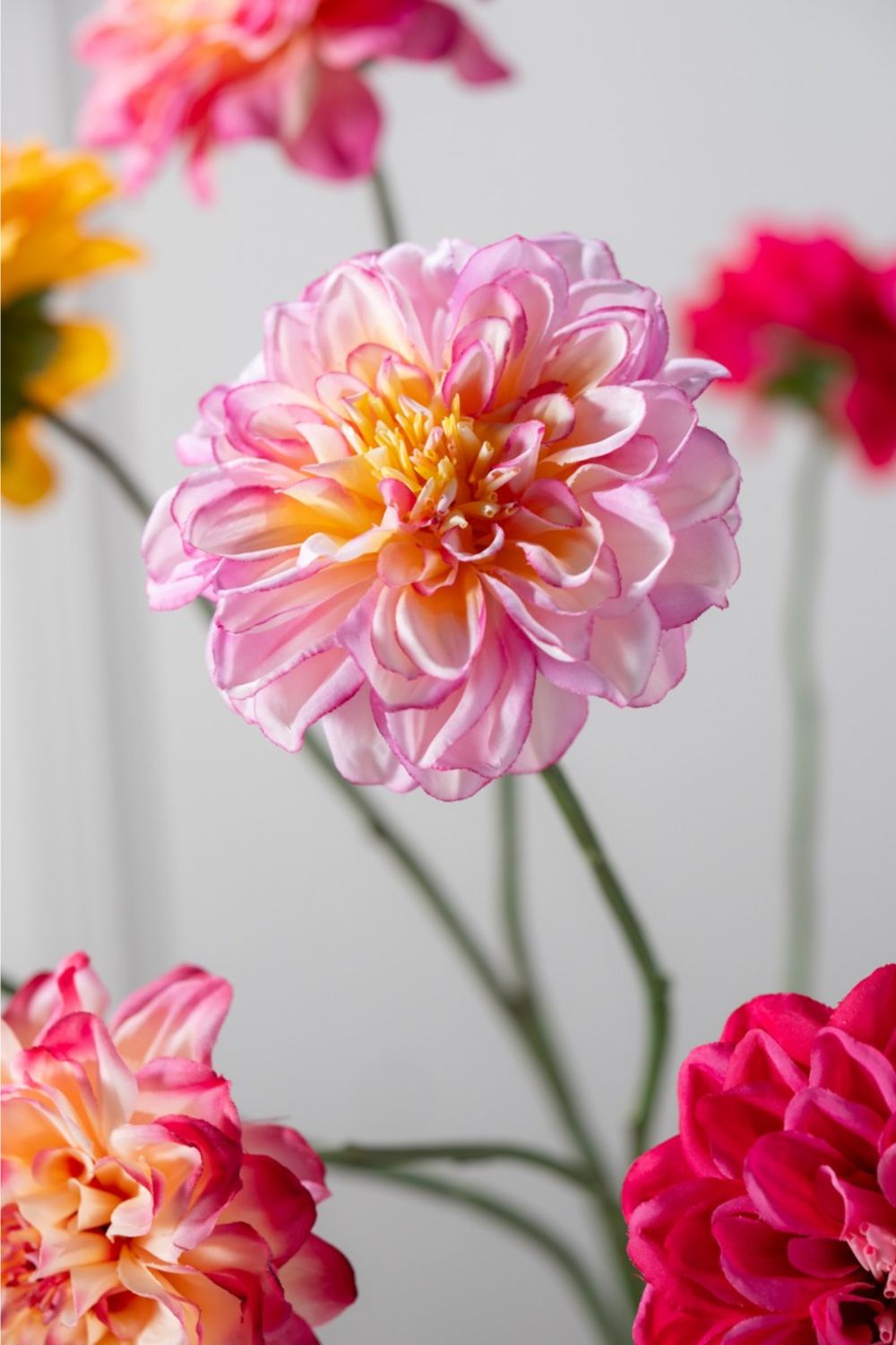 Dahlia Fleur Artificielle 68cm Rose