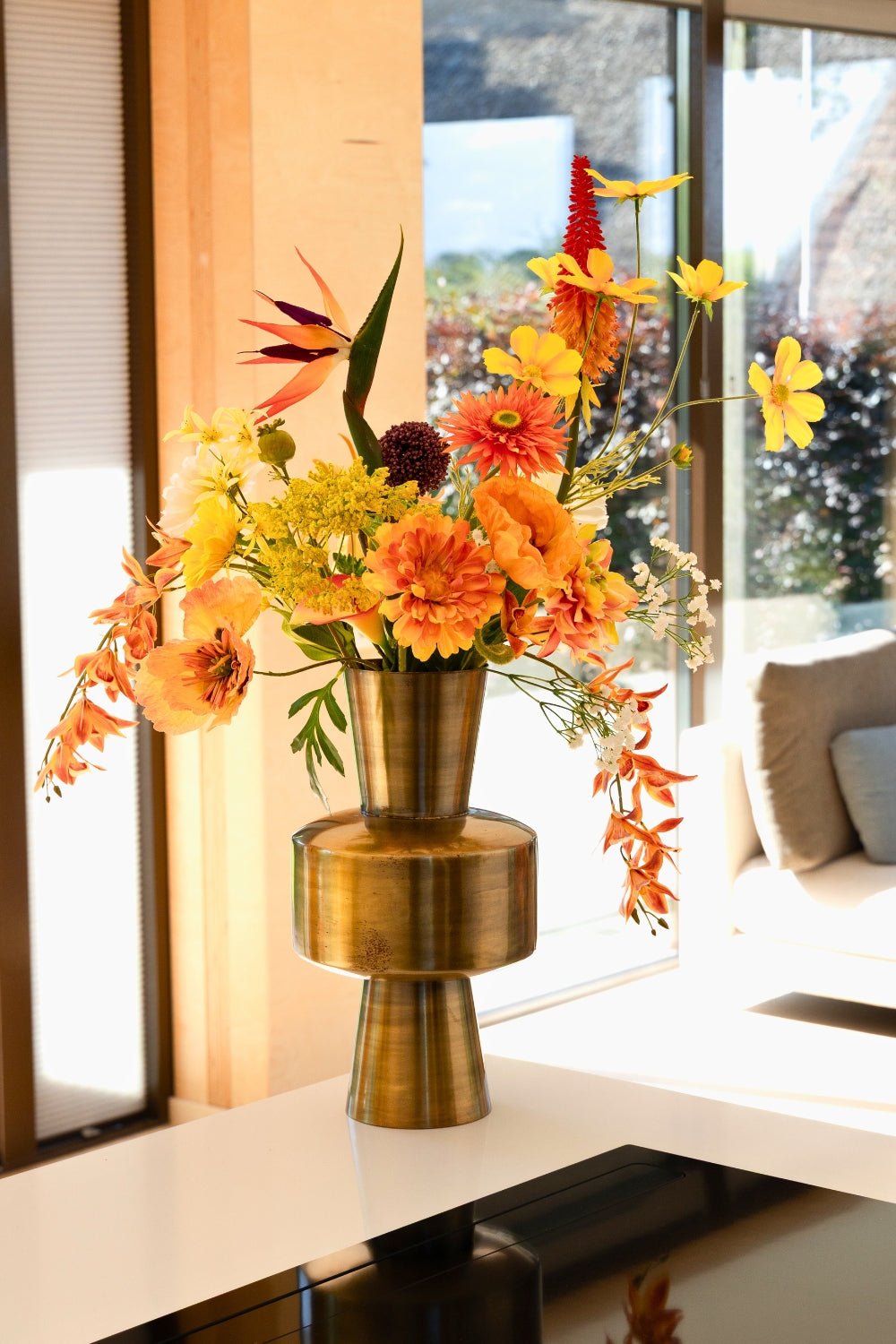 Photo d'ambiance du Bouquet Artificiel Orange Oasis