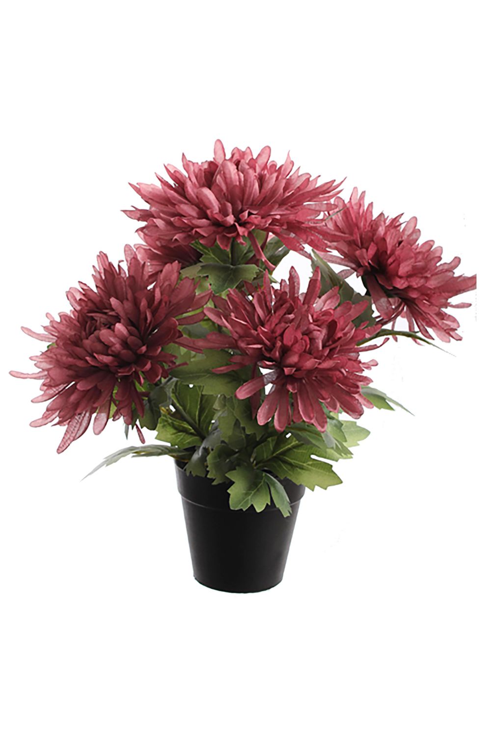 Chrysanthème artificiel 30 cm Bourgogne
