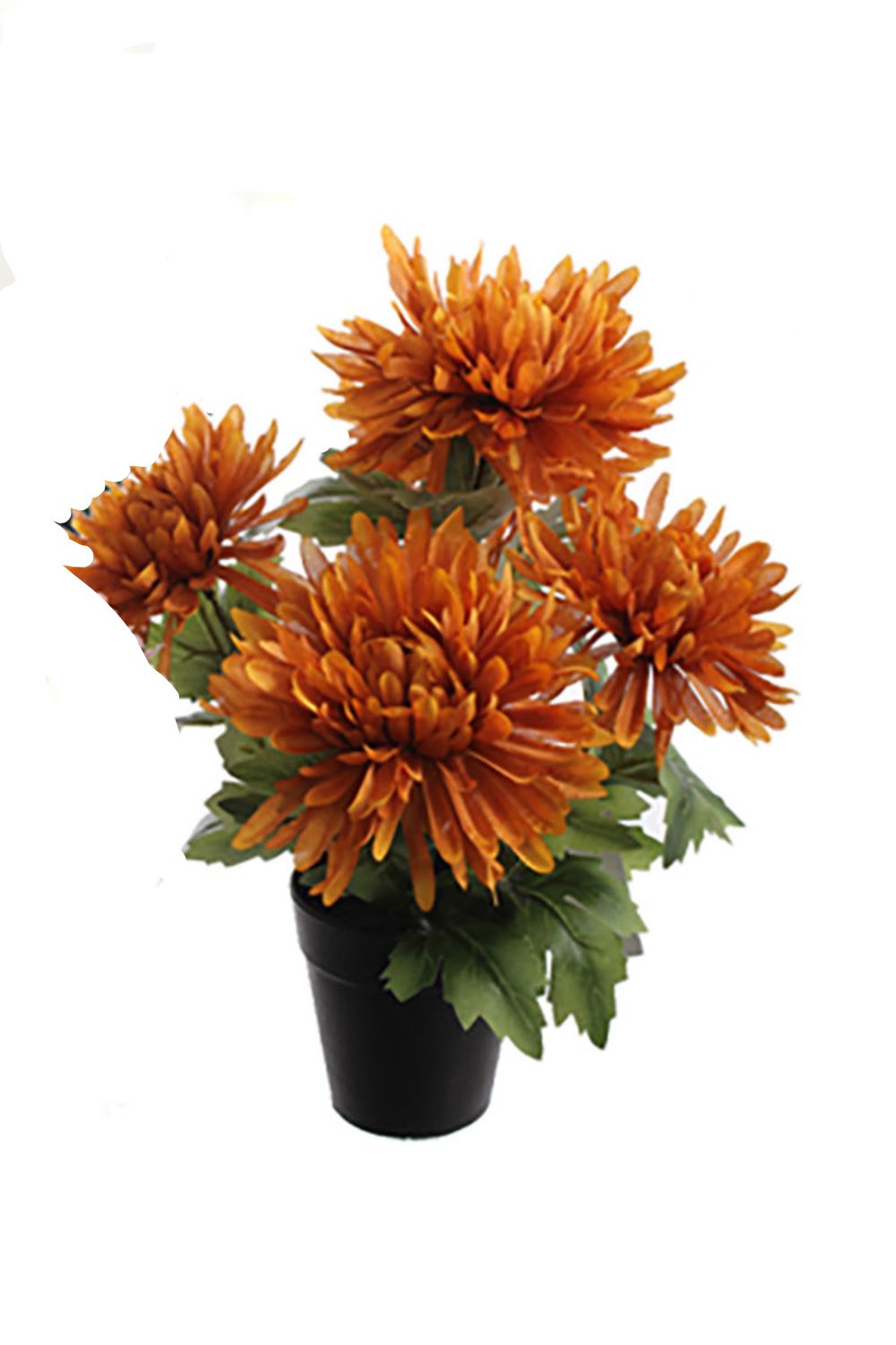Chrysanthème Artificiel 30cm Rouille