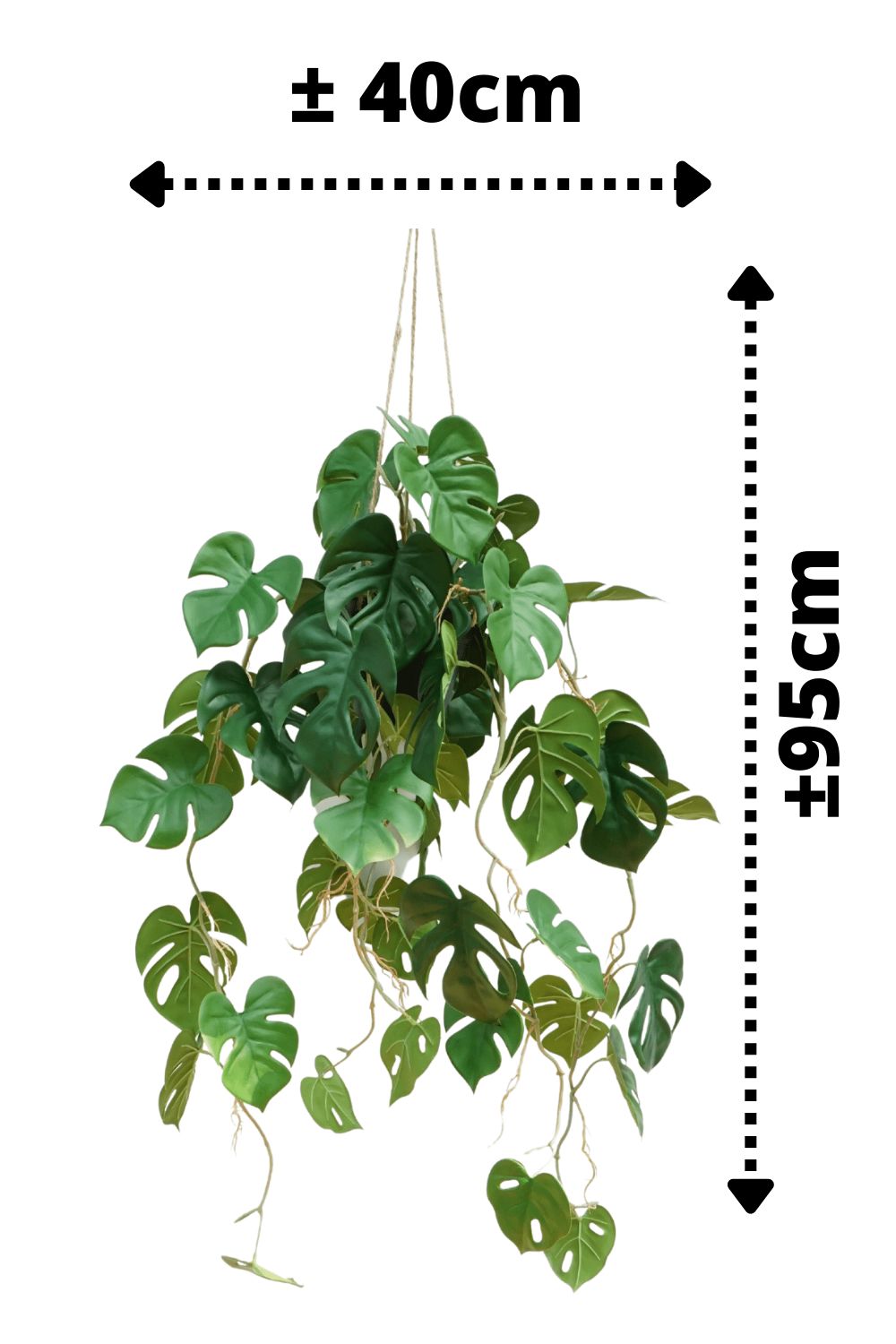afmetingen Monstera Kunst Hangplant 95cm