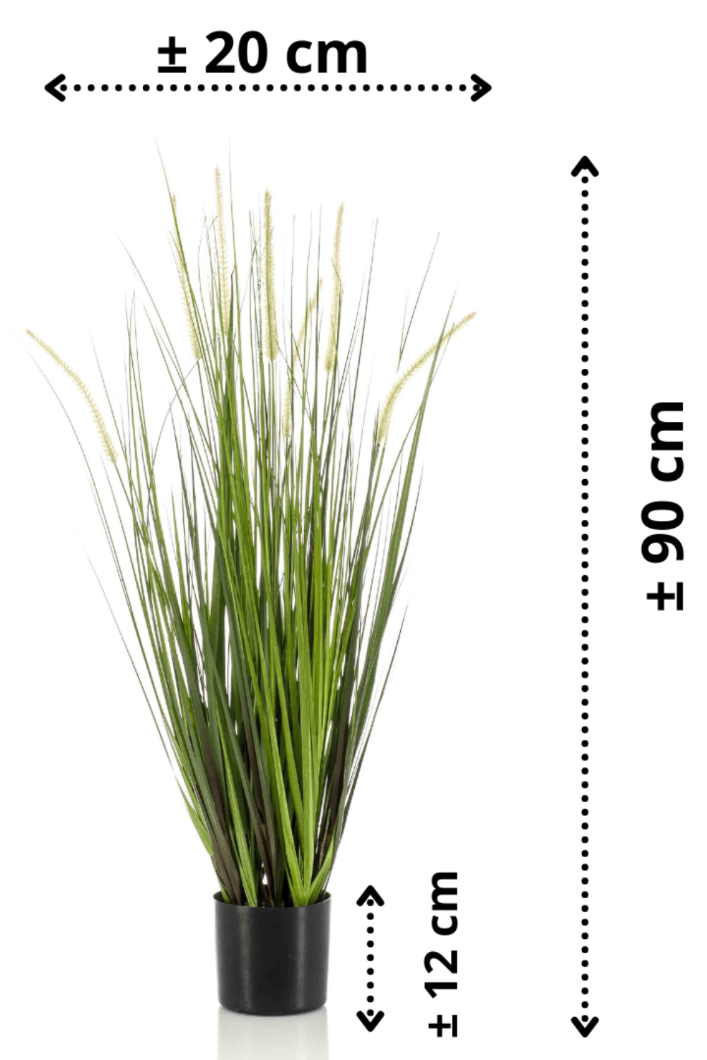 afmetingen Kunst Grasplant Alopercurus 90cm