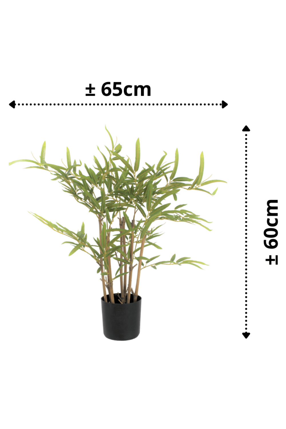 afmetingen Bamboe kunstplant 60cm