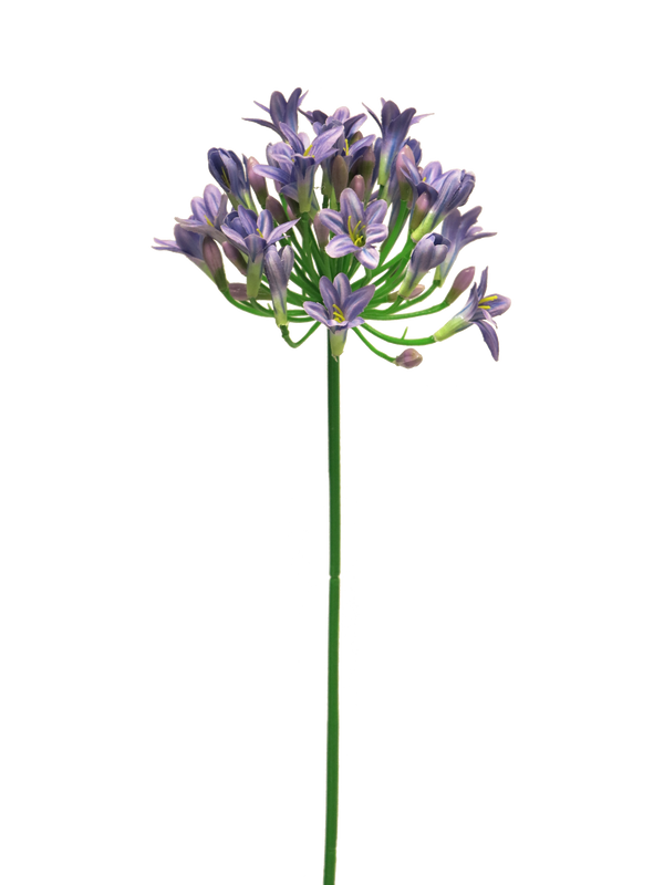 Agapanthe Lady Blue Fleur Artificielle Violette 75cm