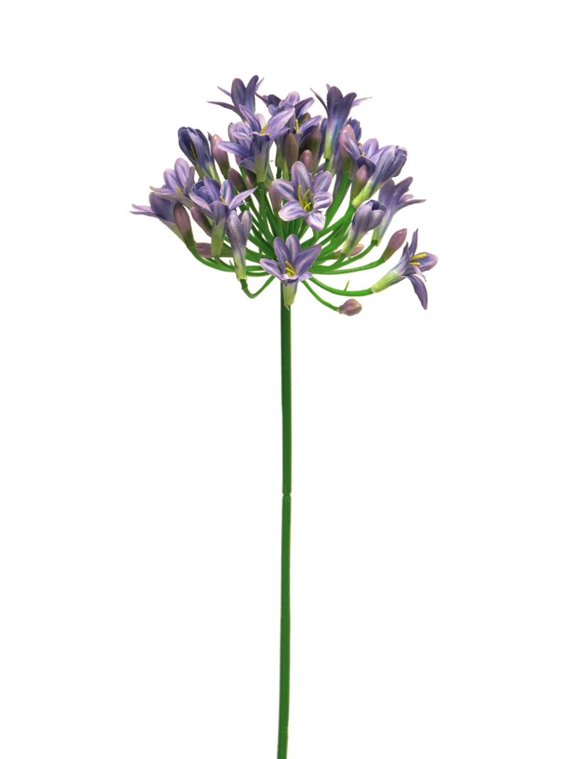 Agapanthe Lady Blue Fleur Artificielle Violette 75cm