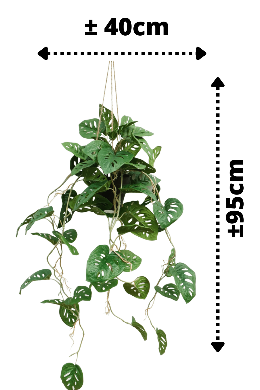Monstera Monkey Bush plante artificielle suspendue 95 cm