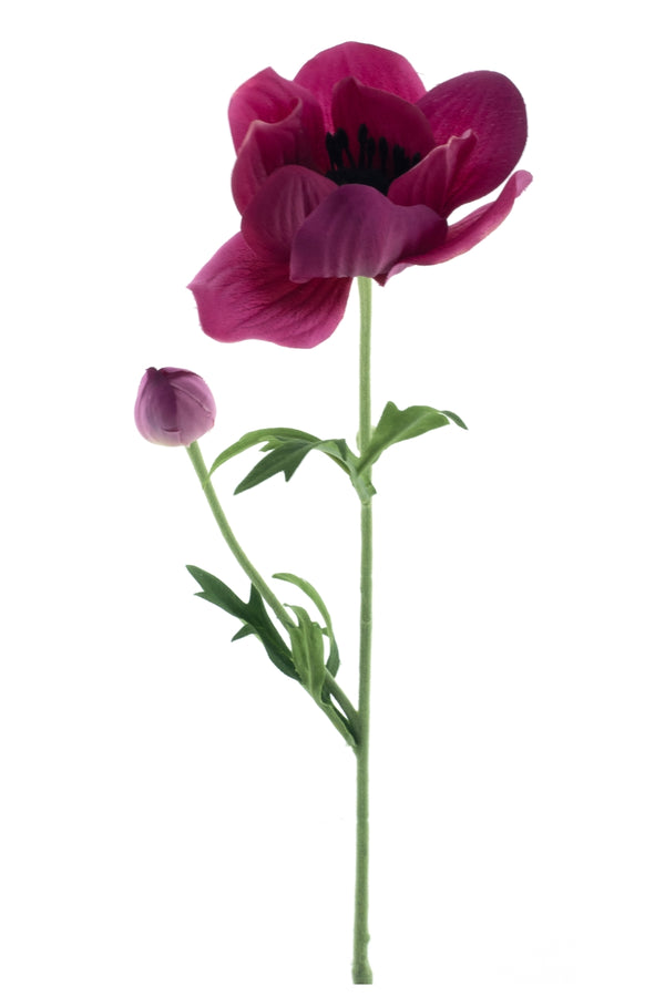 Anémone Fleur Artificielle 63cm Fuchsia