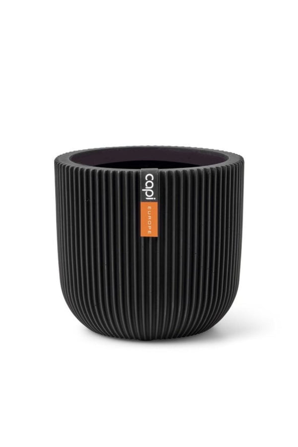 Pot de fleur Capi Groove boule 17x15 Noir