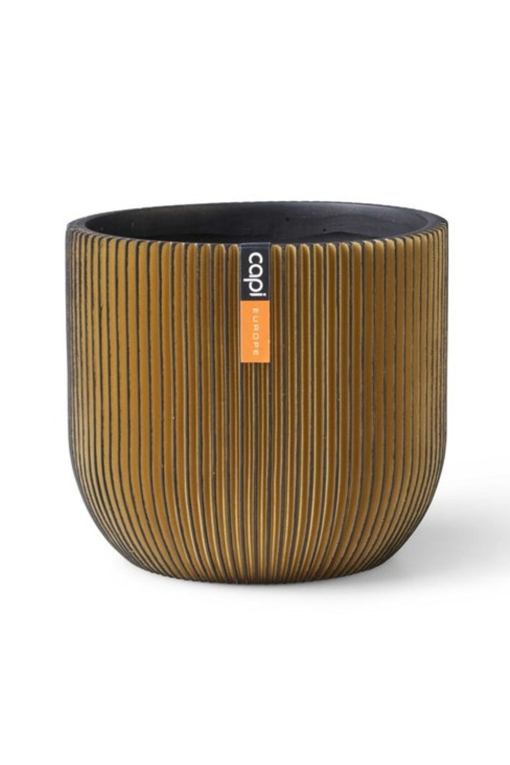 Pot de fleur Capi Groove boule 24x21 Noir/Or