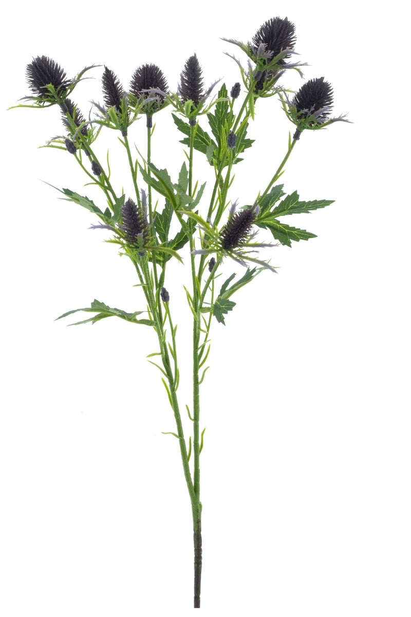 Chardon Fleur Artificielle 68cm Violet