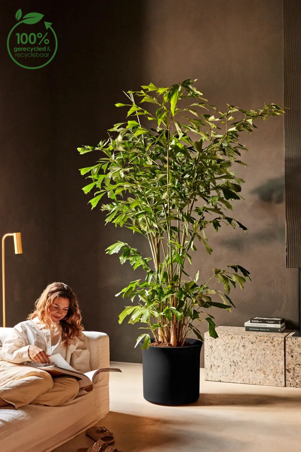 Pot de fleur Elho June Tulip 47 cm Noir