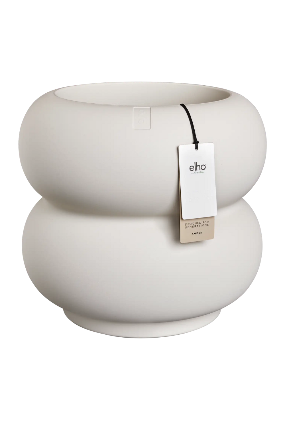 Pot de fleur Elho Amber Roll Low 40cm Lin Blanc