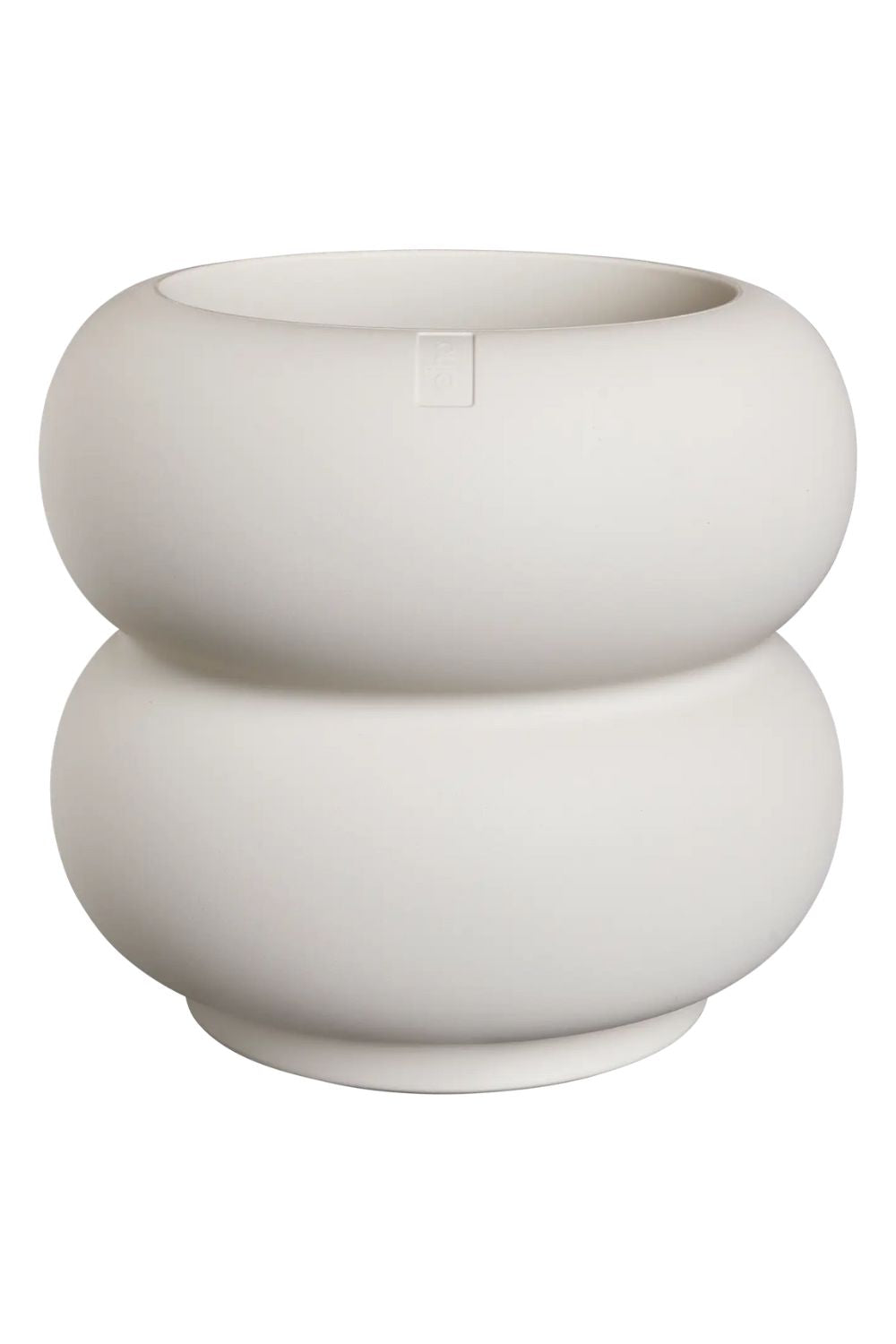 Pot de fleur Elho Amber Roll Low 40cm Lin Blanc