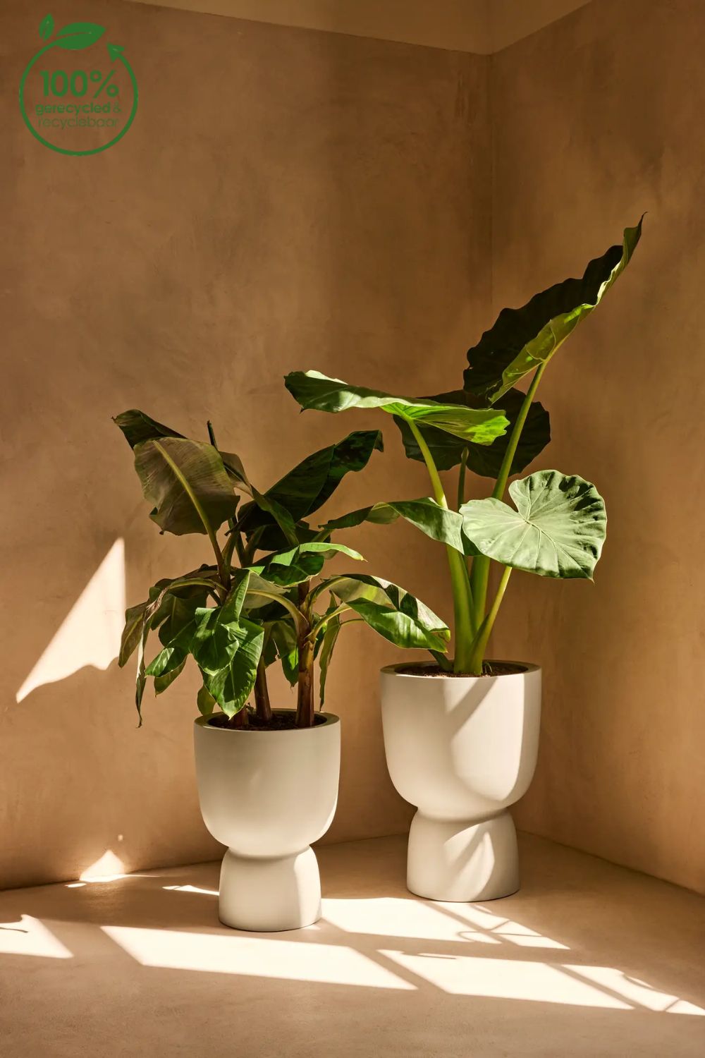 Pot de fleur Elho Amber Coupe 35cm Lin Blanc