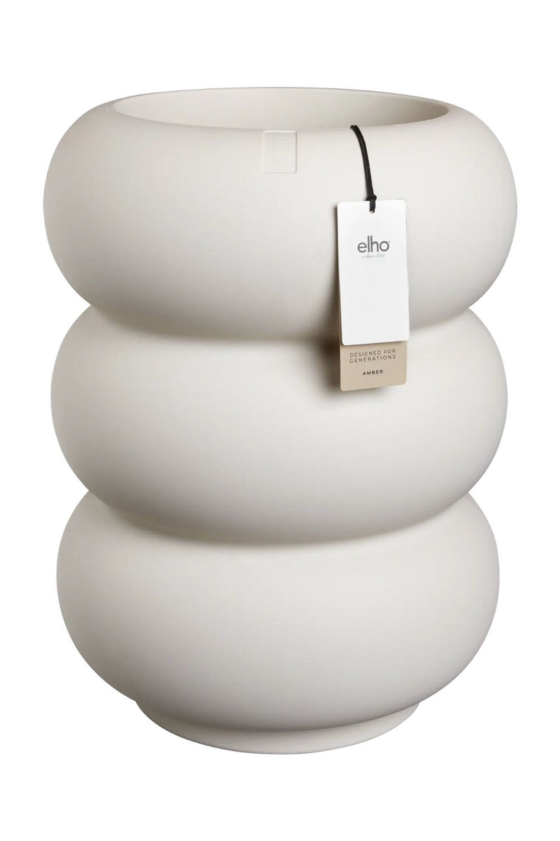 Pot de fleur Elho Amber Roll High 58cm Blanc Lin