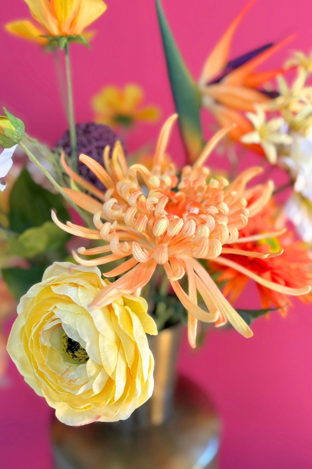 Détails 2 du Bouquet Artificiel Orange Oasis