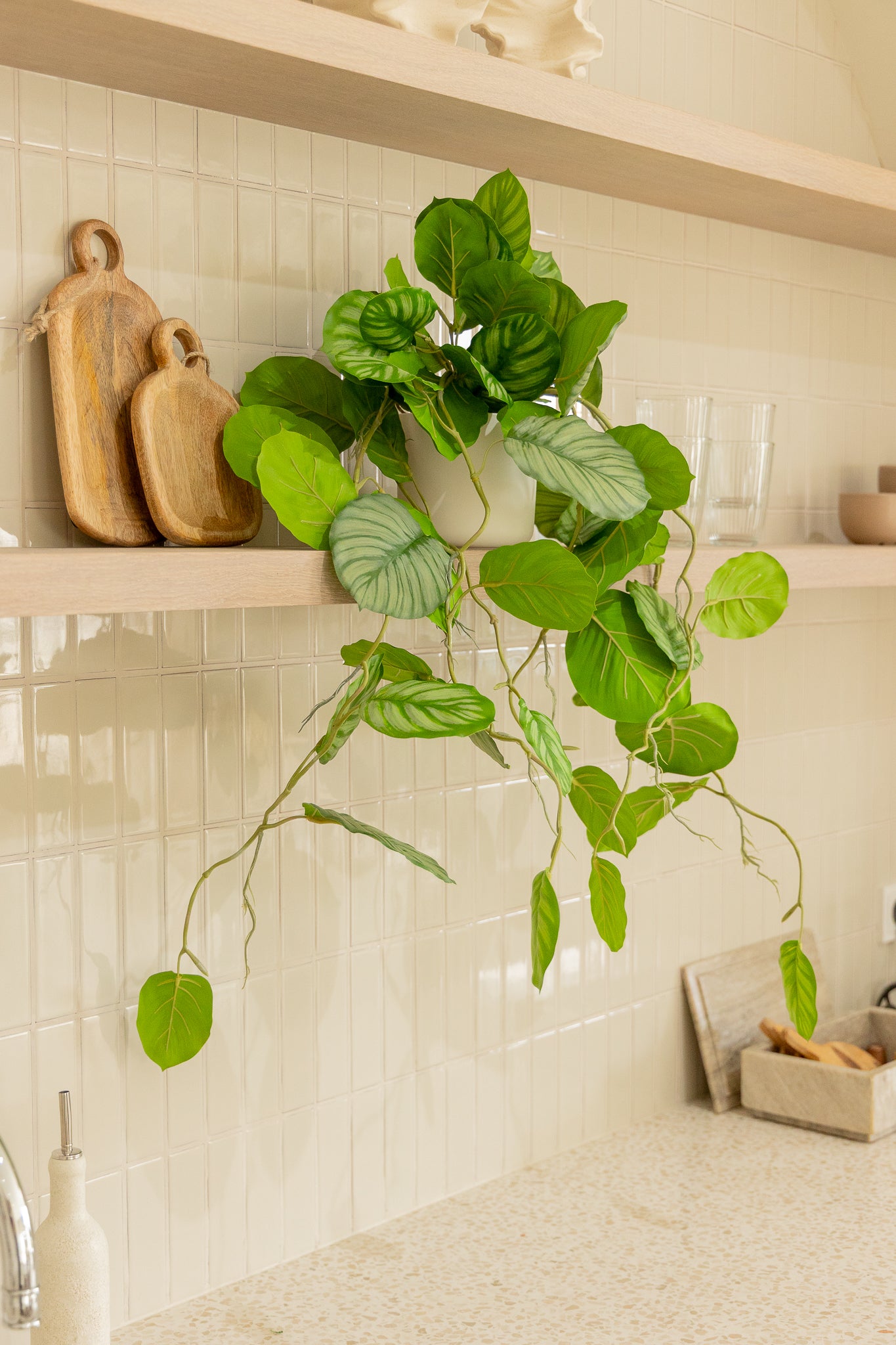 Calathea Artificielle Suspendue 95cm