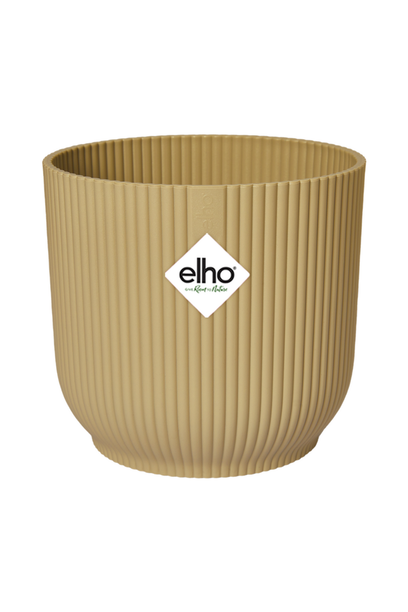 Pot de fleur Elho Vibes Fold rond 16 cm Jaune Beurre