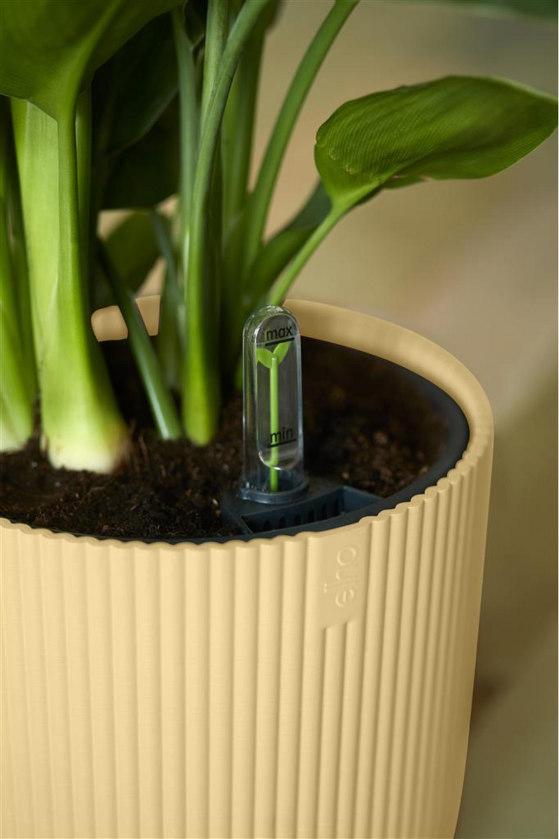 Détails du Pot de fleur Elho Vibes Fold rond 16 cm Jaune Beurre