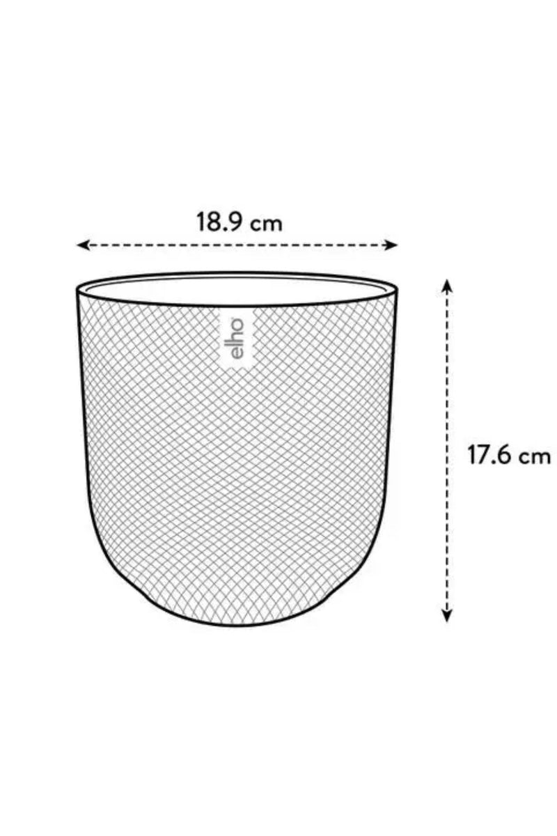 Dimensions du Pot de fleur Elho Jazz rond 19 cm Blanc Soyeux