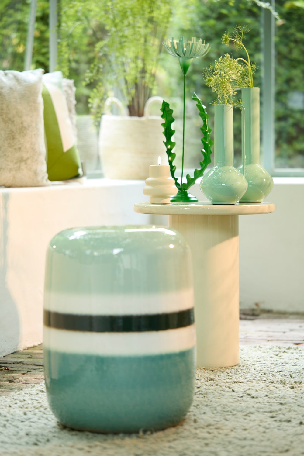 Photo d'ambiance du Vase Panzano 33x12cm Vert Menthe