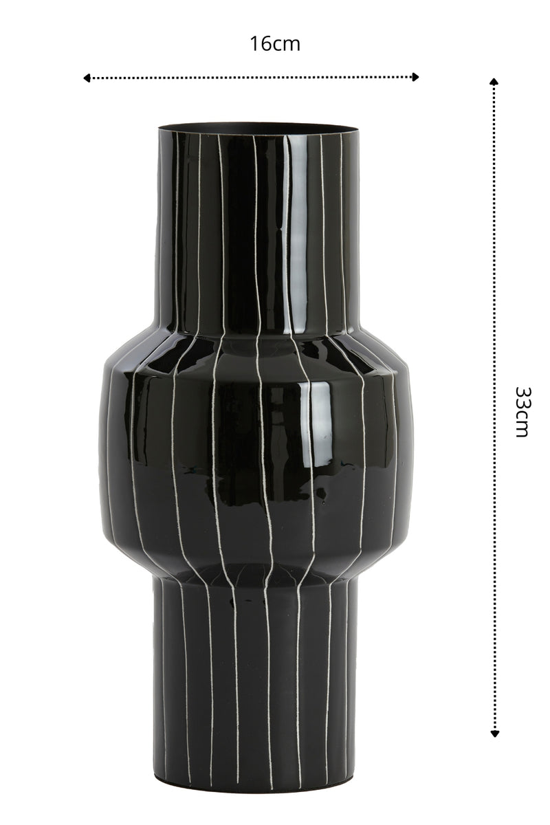 Dimensions du Vase Senuma 33x16cm Noir