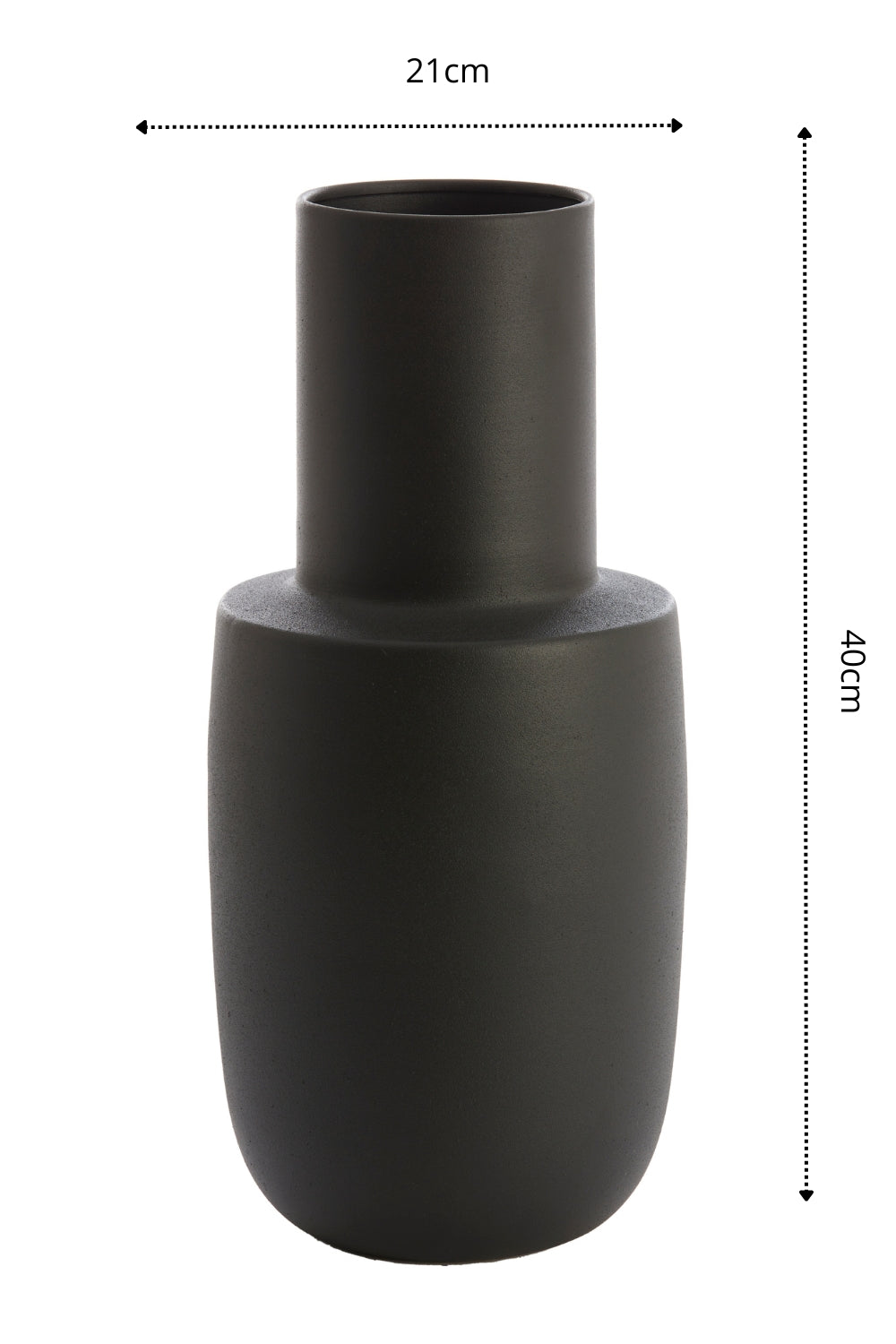 Dimensions du Vase Datuh Noir 40x21cm