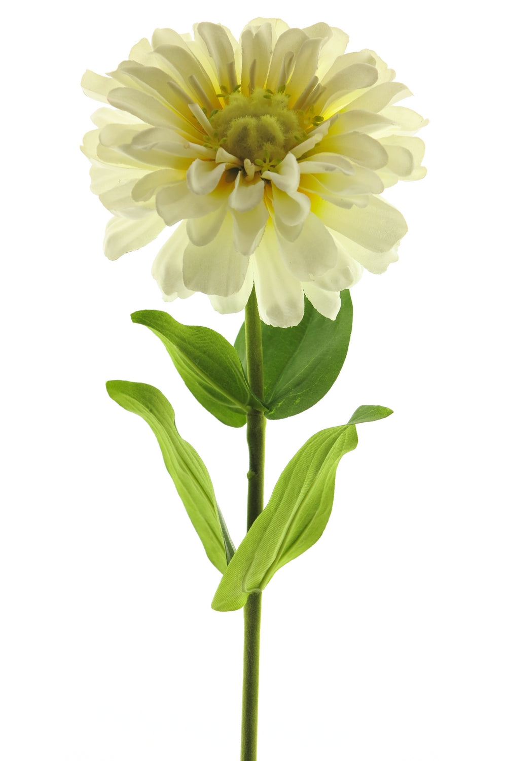 Zinnia fleur artificielle 58cm Crème