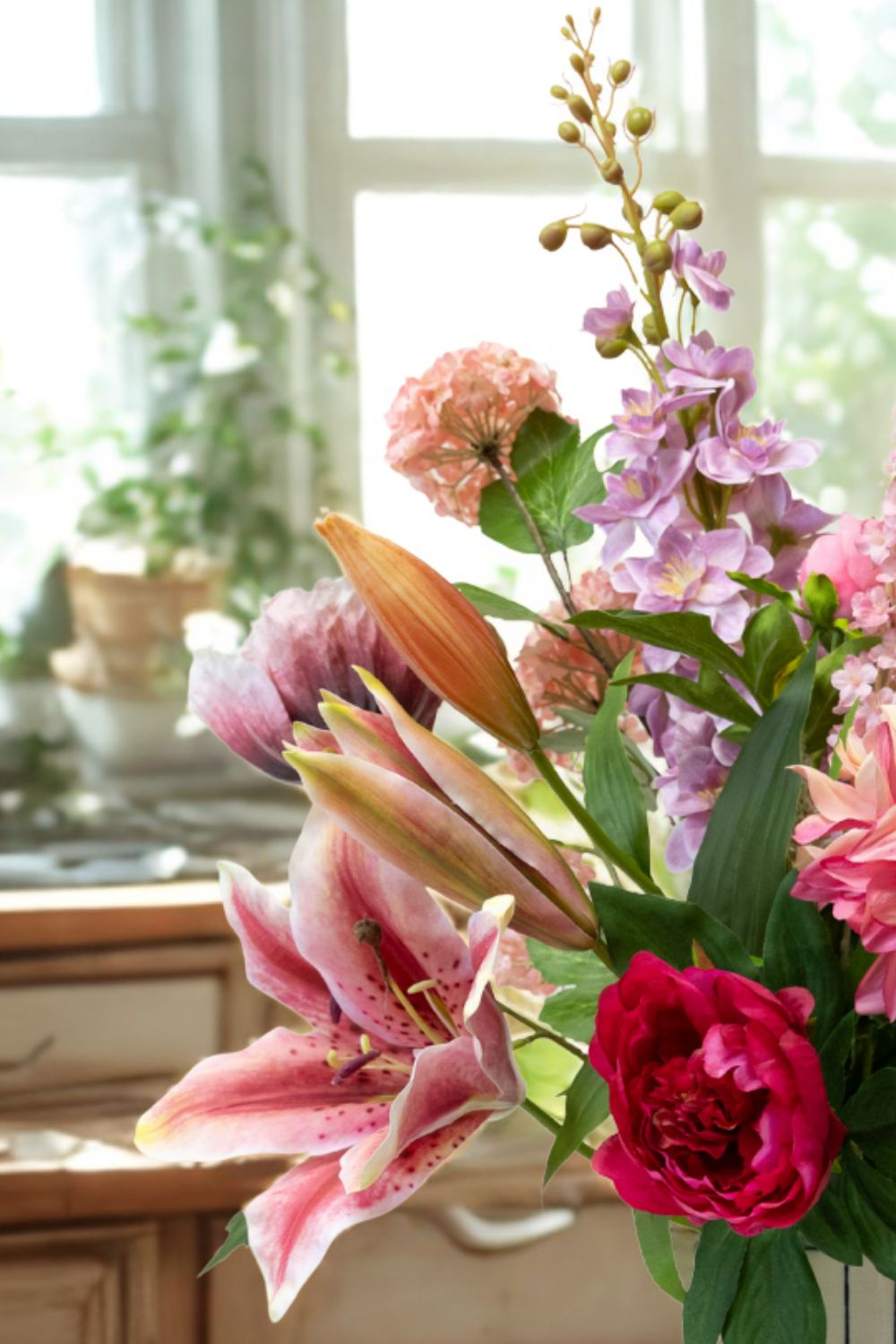 Détails du Bouquet Artificiel Pink Poetry