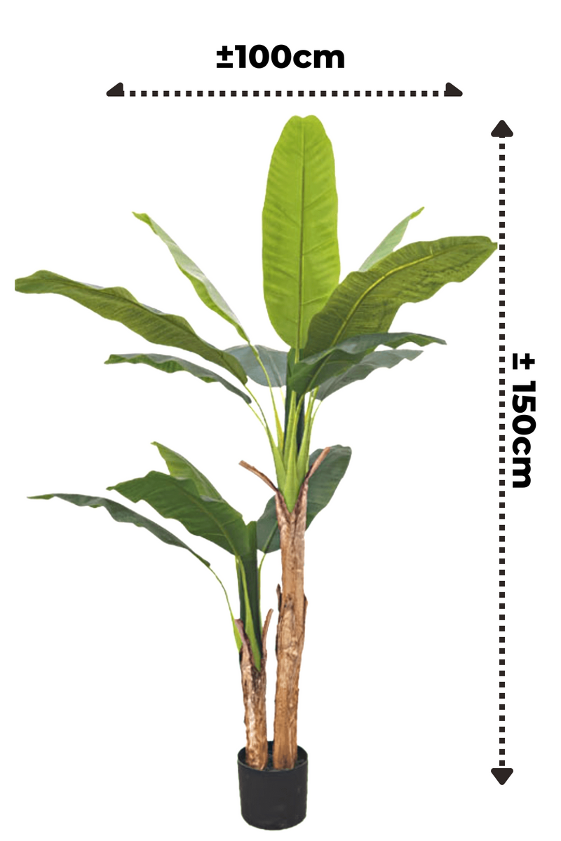 afmetingen kunst bananenplant 150cm