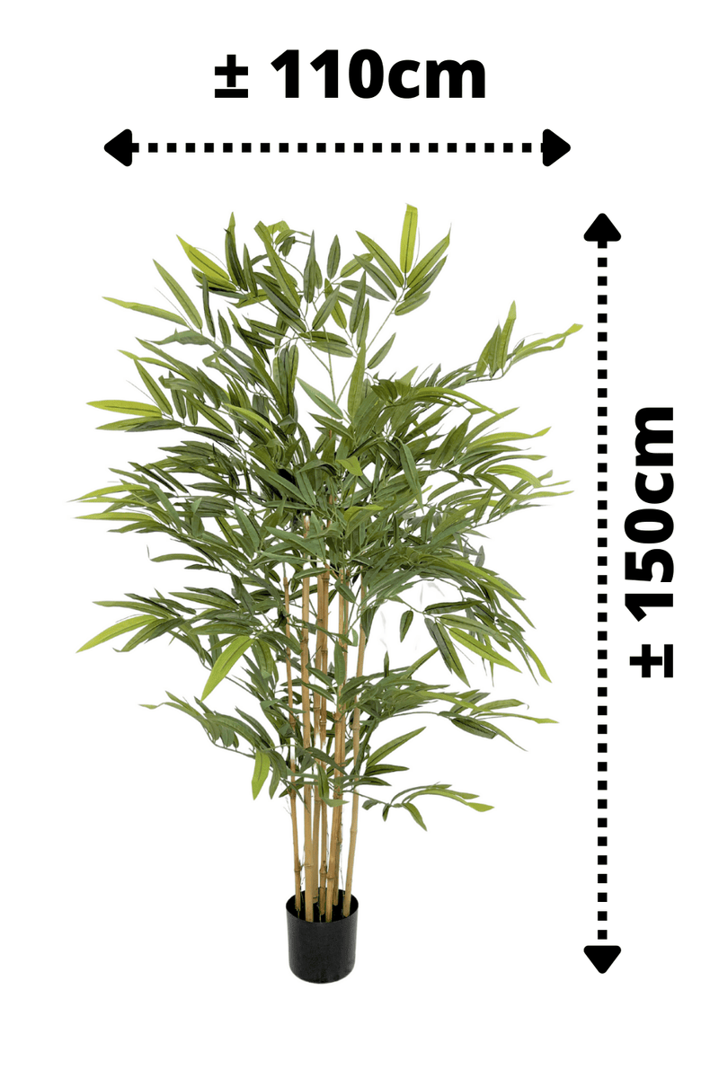 afmetingen bamboe kunstplant 150cm