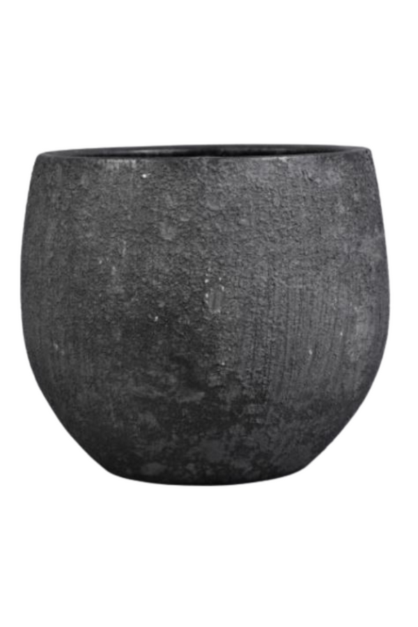 Cache-pot Noir Charbon 16Hx14,5Øx12Ø